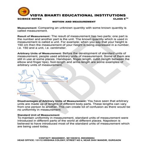 Chapter 8-motion and Measurement 