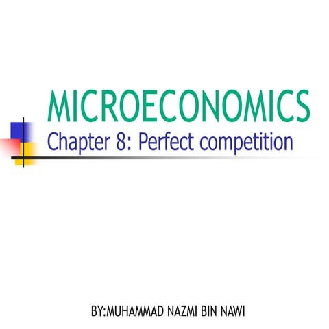 Microeconomics Perfect Competition Pptx