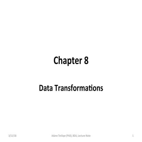 Data transformations log transformations | PDF