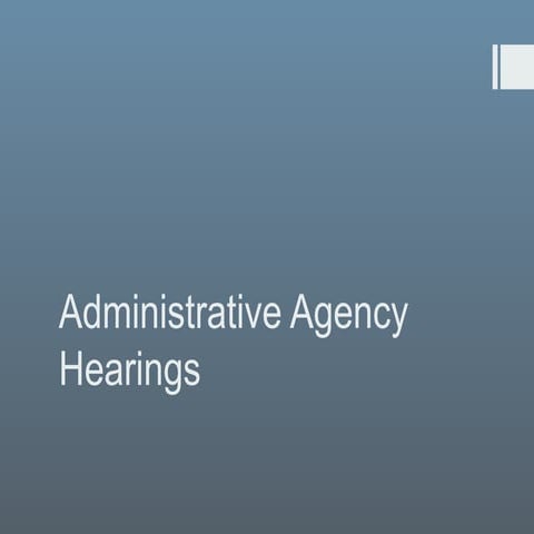 Chapter 8.administrative agency hearings