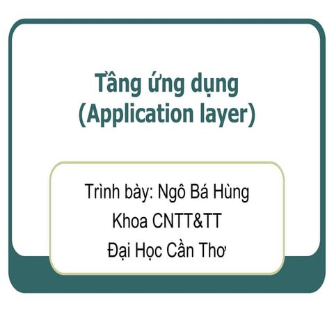 Chapter8 application layer