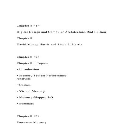Chapter 8 1 Digital Design and Computer Architecture, 2n.docx
