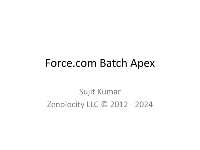 SFDC Batch Apex