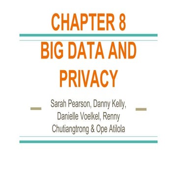 Chapter 8 big data and privacy