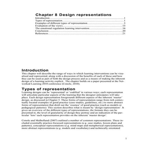 Chapter 8 design representations | PDF