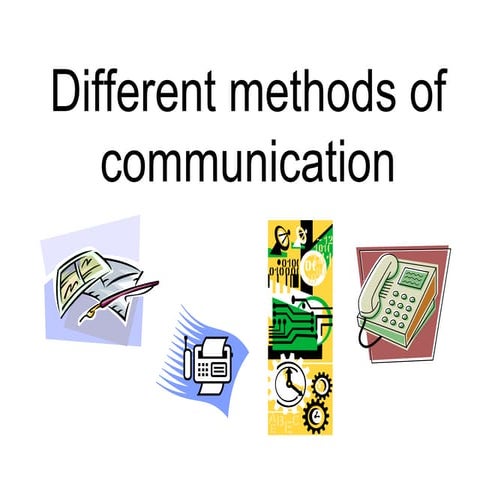 Chapter 8 different methods of communication2 | PPT