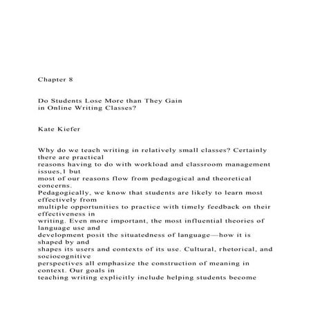  Chapter 8 Do Students Lose More than They Gain .docx