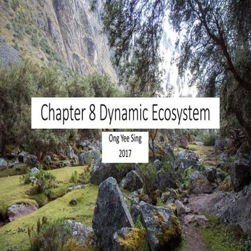 Chapter 8 dynamic ecosystem Form 4 Biology