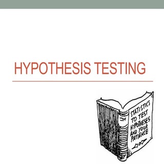Hypothesis testing
