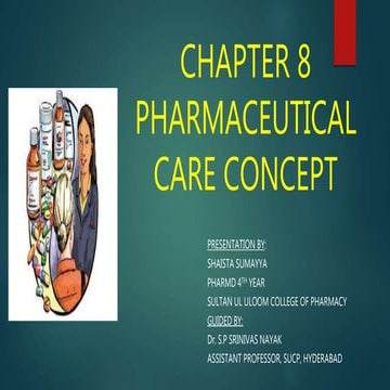 Pharmaceutical care concepts - clinical pharmacy 