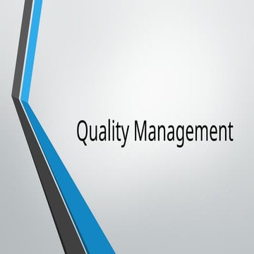 chapter 8 Quality Management and it's study | PPTX