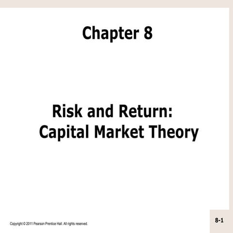 Chapter 8 risk and return