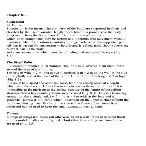    suspension therapy and usage