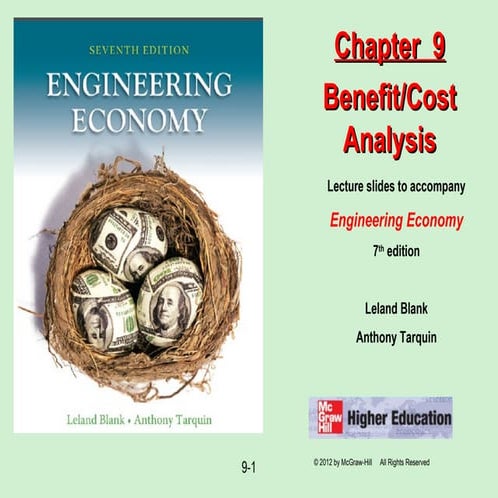 Chapter 9   benefit & cost analysis