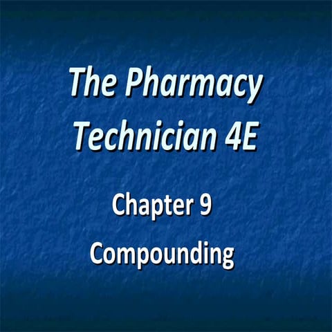 Chapter 9 compounding
