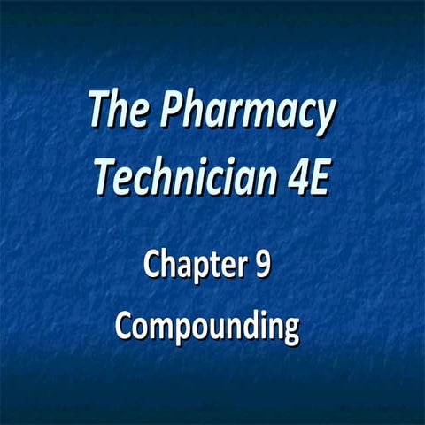 Chapter 9 compounding