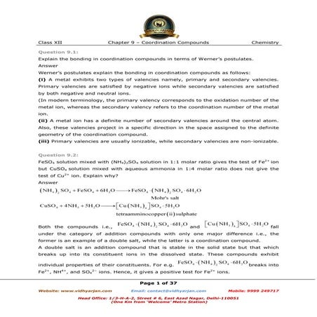 Chapter 9 coordination compounds