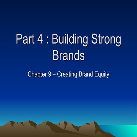 Chapter 9 Creating Brand Equity