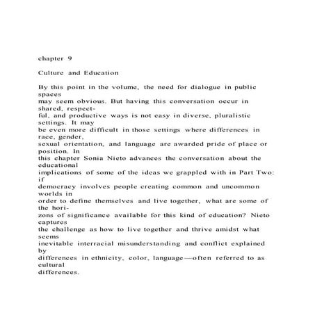 chapter 9Culture and EducationBy this point in the vol