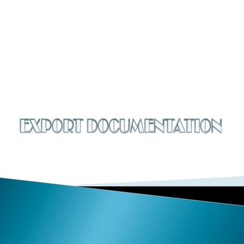 Chapter 9 export documentation