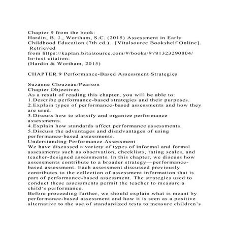 Chapter 9 from the bookHardin, B. J., Wortham, S.C. (2015) Asse.docx