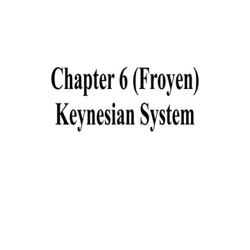 Macroeconomics : Keynesian school of thought