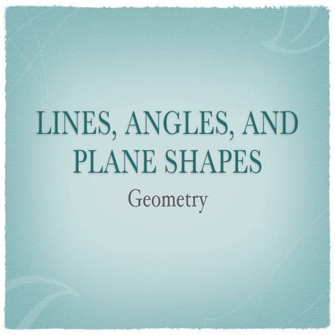 Chapter 9 kn - Lines, angles, and polygons