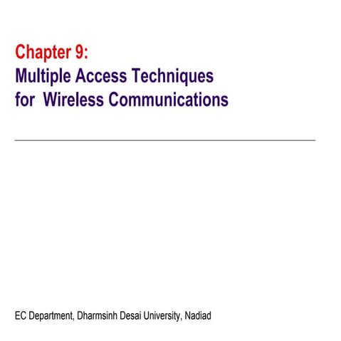 Multiple access techniques | PPT