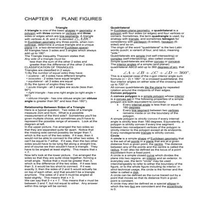 Chapter 9 plane figures