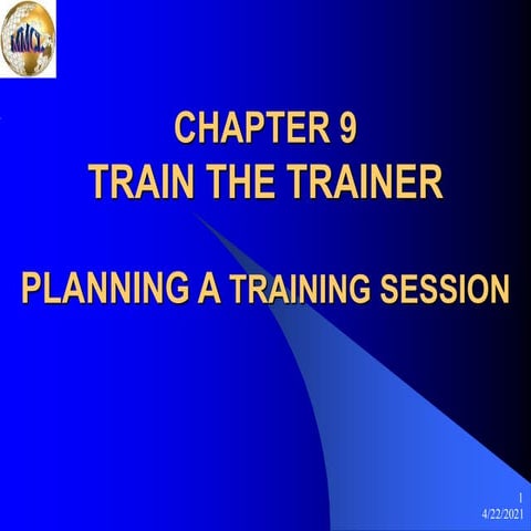 Chapter 9: Planning a Training Session
