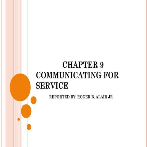 Chapter 9 report in tqm