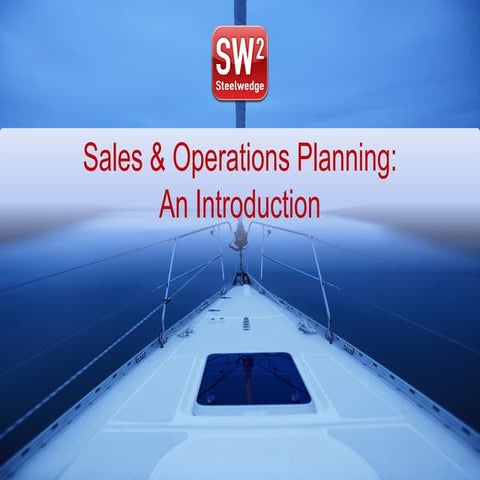Chapter 9 sales and operations planning in a supply chain
