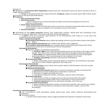 Chapter 9 science 3 outline