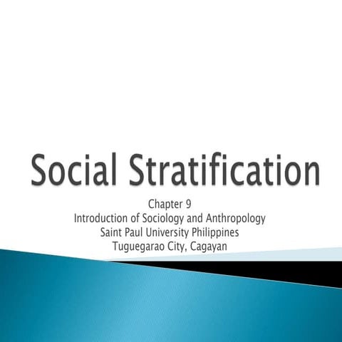 Chapter9socialstratification 140413080244-phpapp02