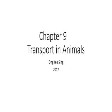 Compare and Contrast Processes in Plants and Animals - Transport and ...