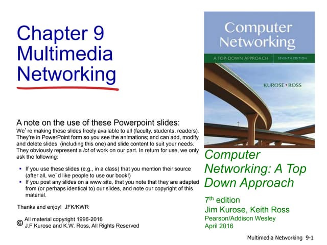 Chapter 9 - Computer Networking a top-down Approach 7th