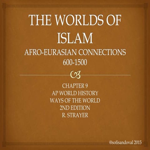 Chapter 9 world of islam: Afro-Eurasian connections, Ways of the World book