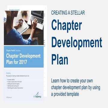 Creating a Stellar Chapter Development Plan