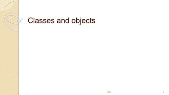Class and object in c++ | PPT