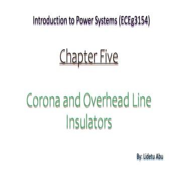 Chapter Five Corona and Overhead line Insulators.pptx