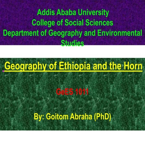Geography of Ethiopia and the Horn: Chapter Five and Six.pptx