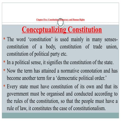 Constitutional Law I notes.pdf for the students of LLB | PDF