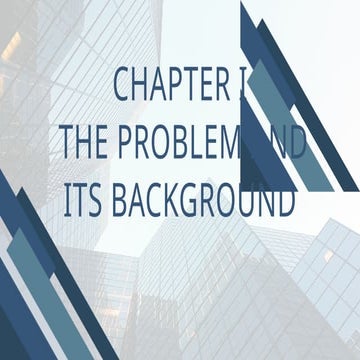 The Problem and Its Background  Research