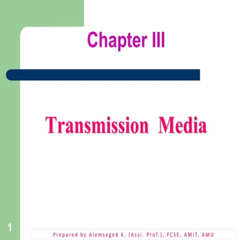 Presentation on Transmission Media | PPTX