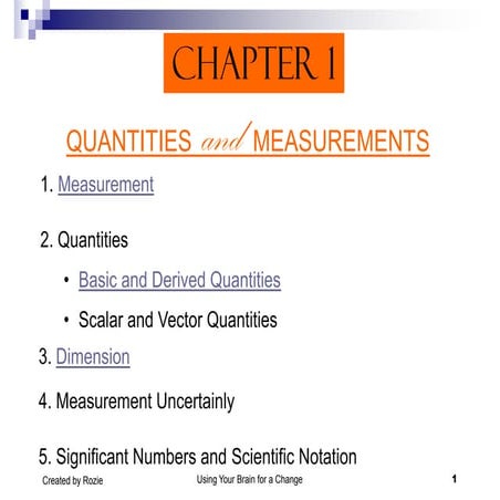 Chapter i quantities