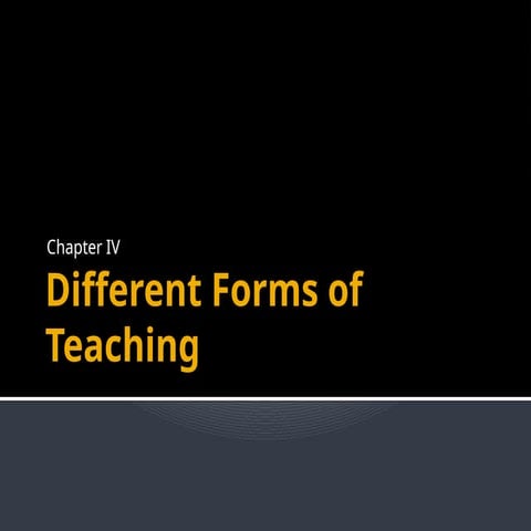 chapter IV Different forms of teaching ppt