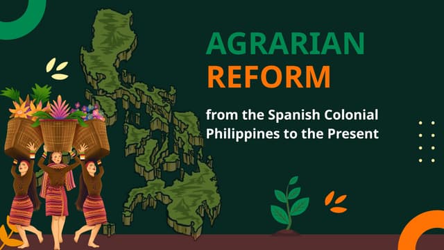 The Agrarian Reform Program of the Philippines | PPTX | Agriculture ...