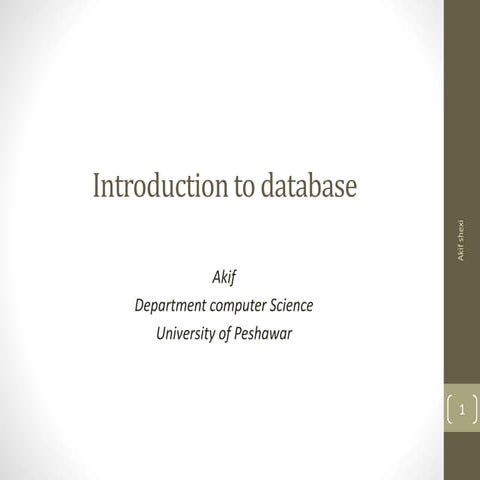 introduction to database | PPT