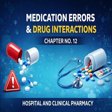 Medication Errors Chapter No.12 Hospital and clinical Pharmacy | PPTX