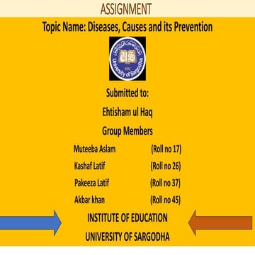 Diseases-Cause and Prevention Chp-5 General Science 9th 10th